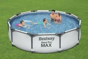 Everything you need Pools & Spas Bestway 10ft x 30 inch Steel Pro max Swimming Pool Set + PUMP + Transformer
