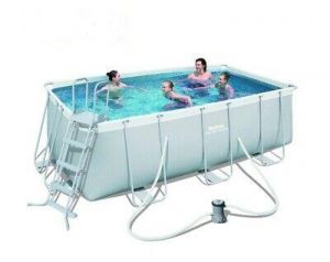 Everything you need Pools & Spas Pool Ground Bestway 412*201*122cm Rectangular Strong Set(Filter+48" Ladder)Big
